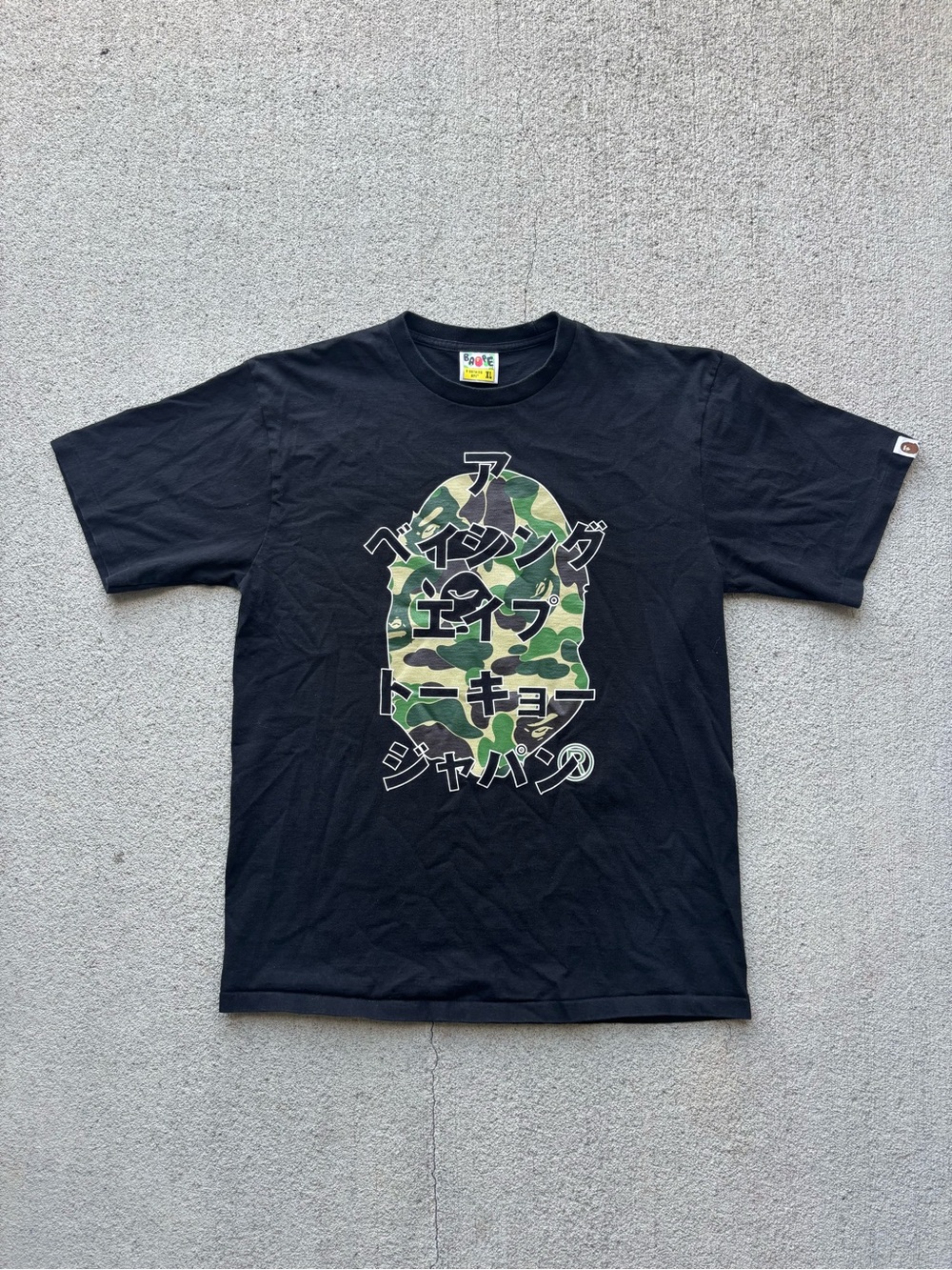 A Bathing Ape BAPE 1st Camo Katakana Tee Shirt Men’s Size XL